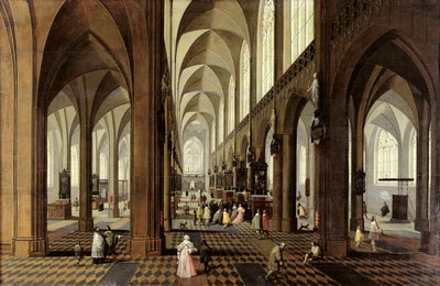 Interno della Cattedrale di Anversa da Pieter the Younger Neeffs